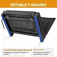 Vista 4 de APEXUP Asientos de estadio con soporte trasero, asiento portátil para gradas con bolsillo grande y soporte para tazas, silla ancha para estadio