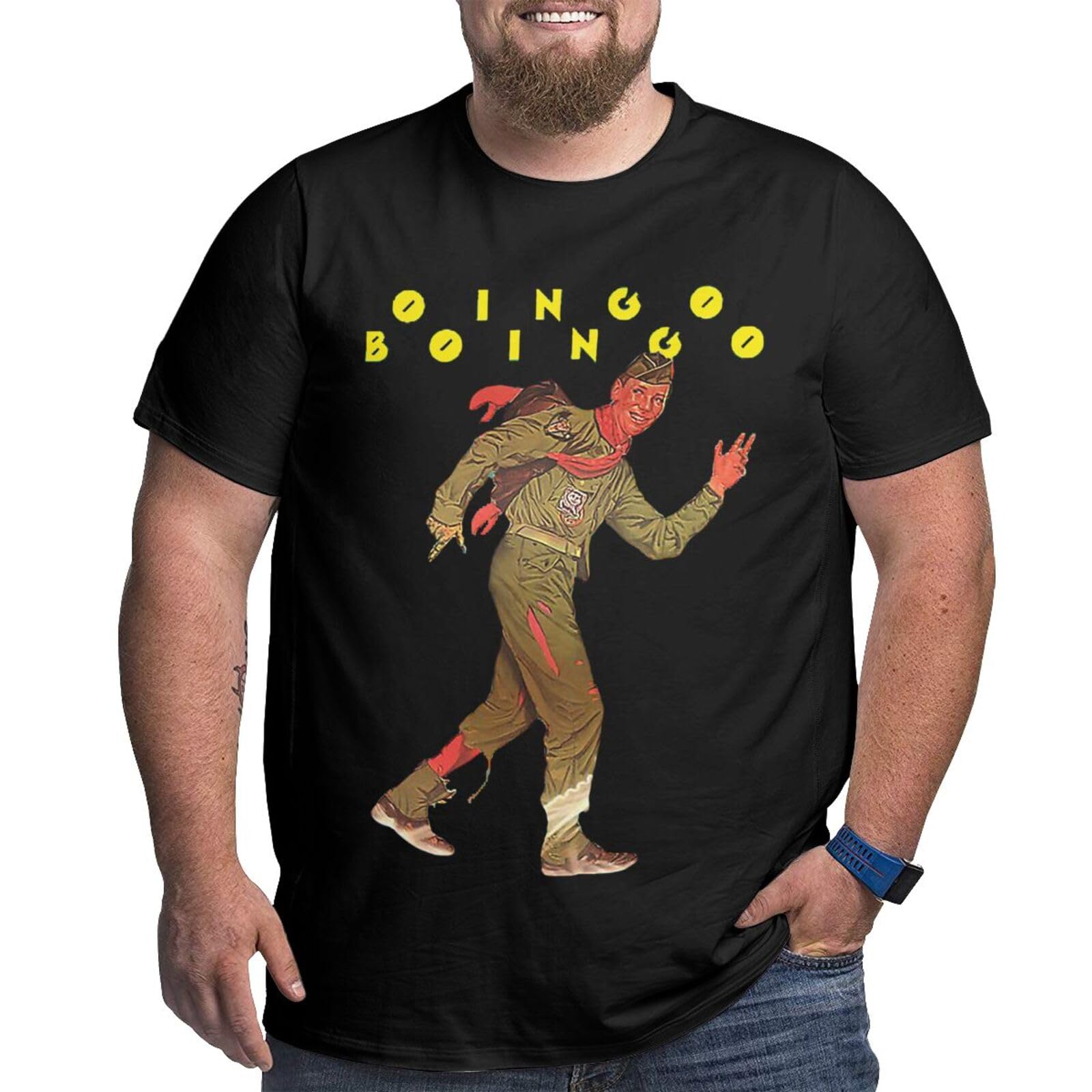 Oingo Boingo Mens Big Size T Shirt Summer Cotton O-Neck Short Sleeves Tops