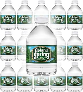 Poland Spring 100% Natural Premium Spring Water, 8oz Bottles (Pack of 15, Total of 120 Fl Oz)