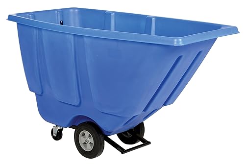 Miniatura 4 de Vestil TDT-50-LD-BLUE - Camión inclinable de plástico ligero (12 yarda cúbica, 450 libras, capacidad azul)