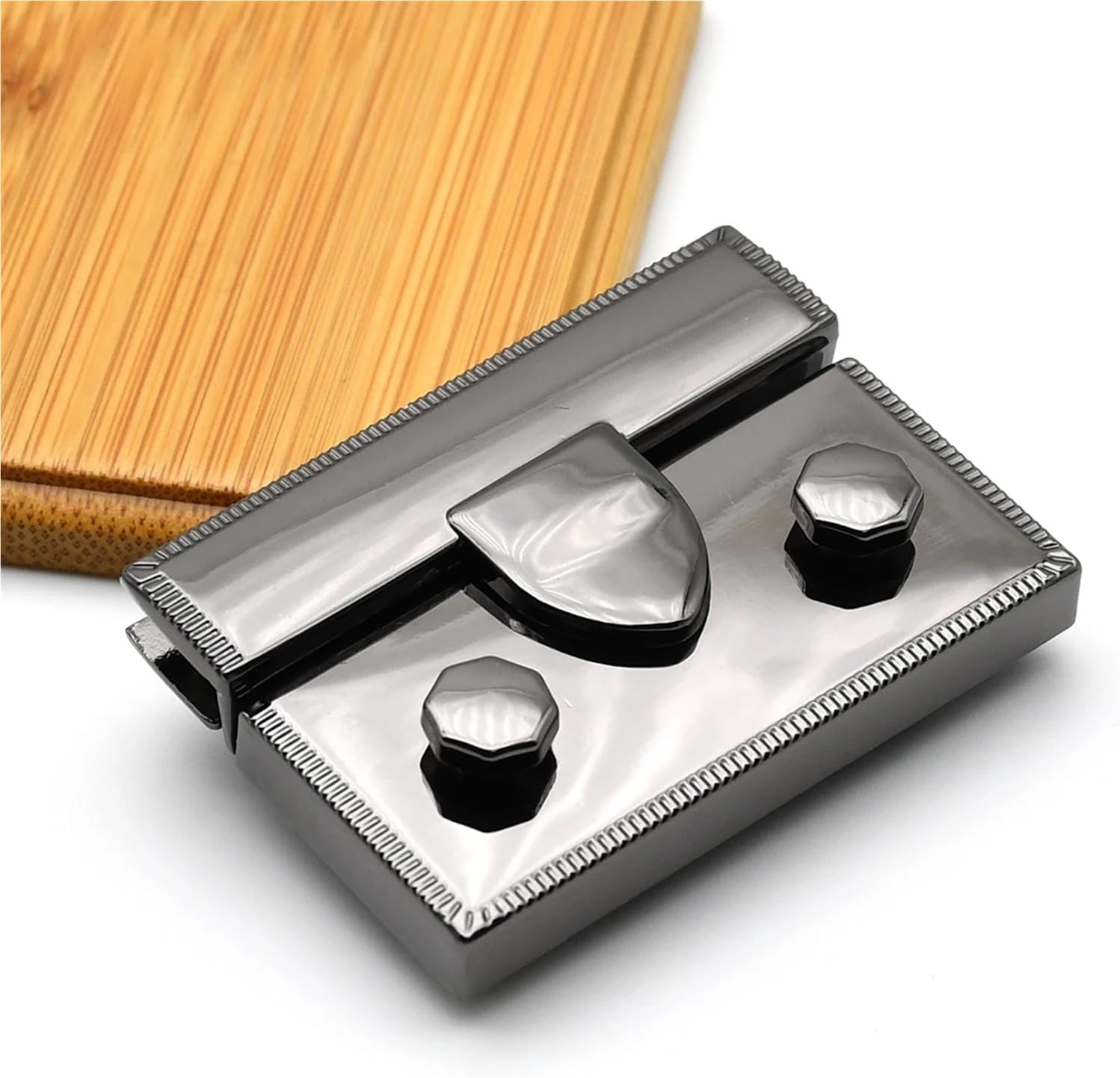 Metal Bag Turn Lock Press Squeeze Closure Clasp Buckle 1Pcs