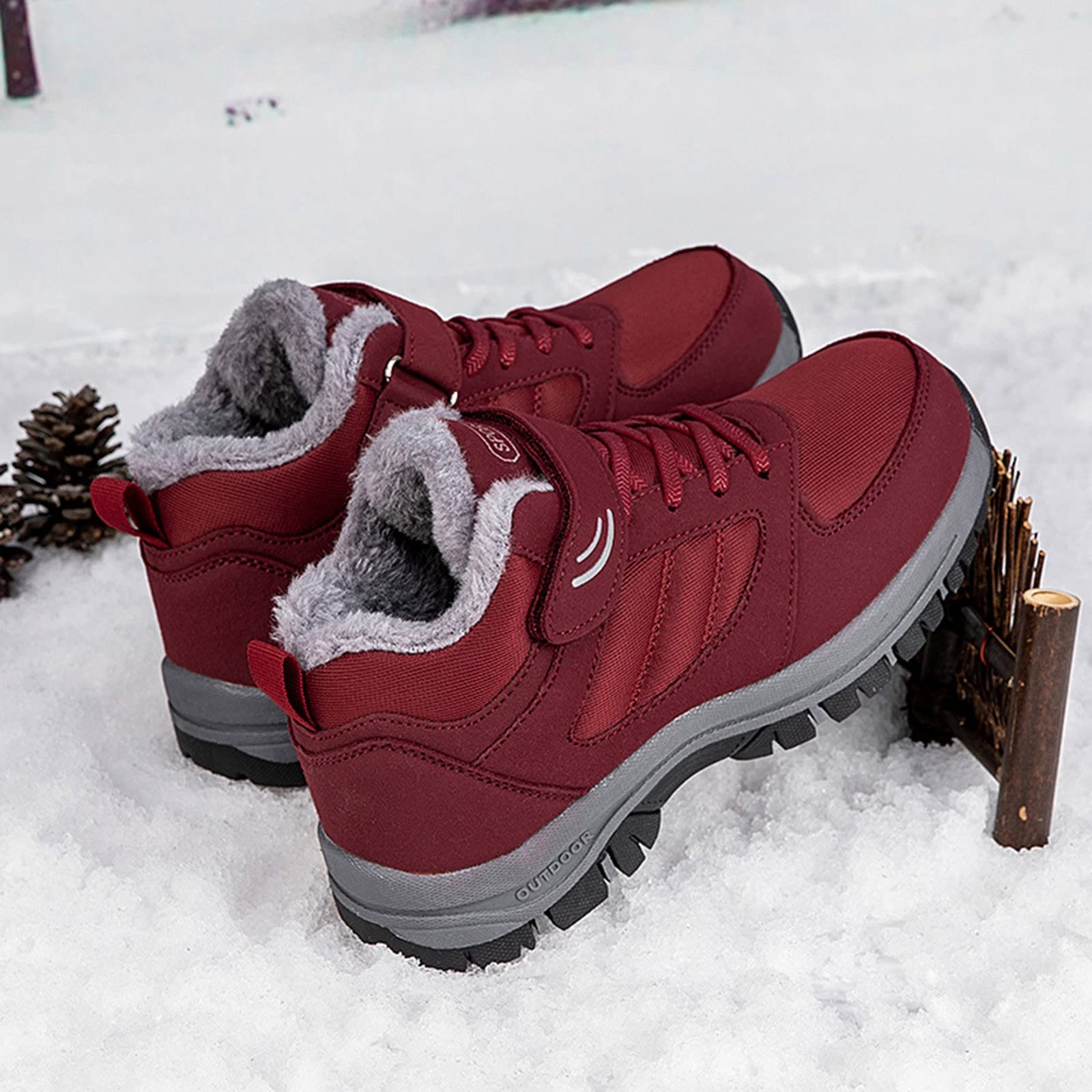 FGUUTYM Botines para mujer Zapatos negros de algodón Zapatillas de hombre Botas cortas Botas de nieve unisex invierno cálidas botas de invierno botas de invierno más zapatos deportivos de terciopelo