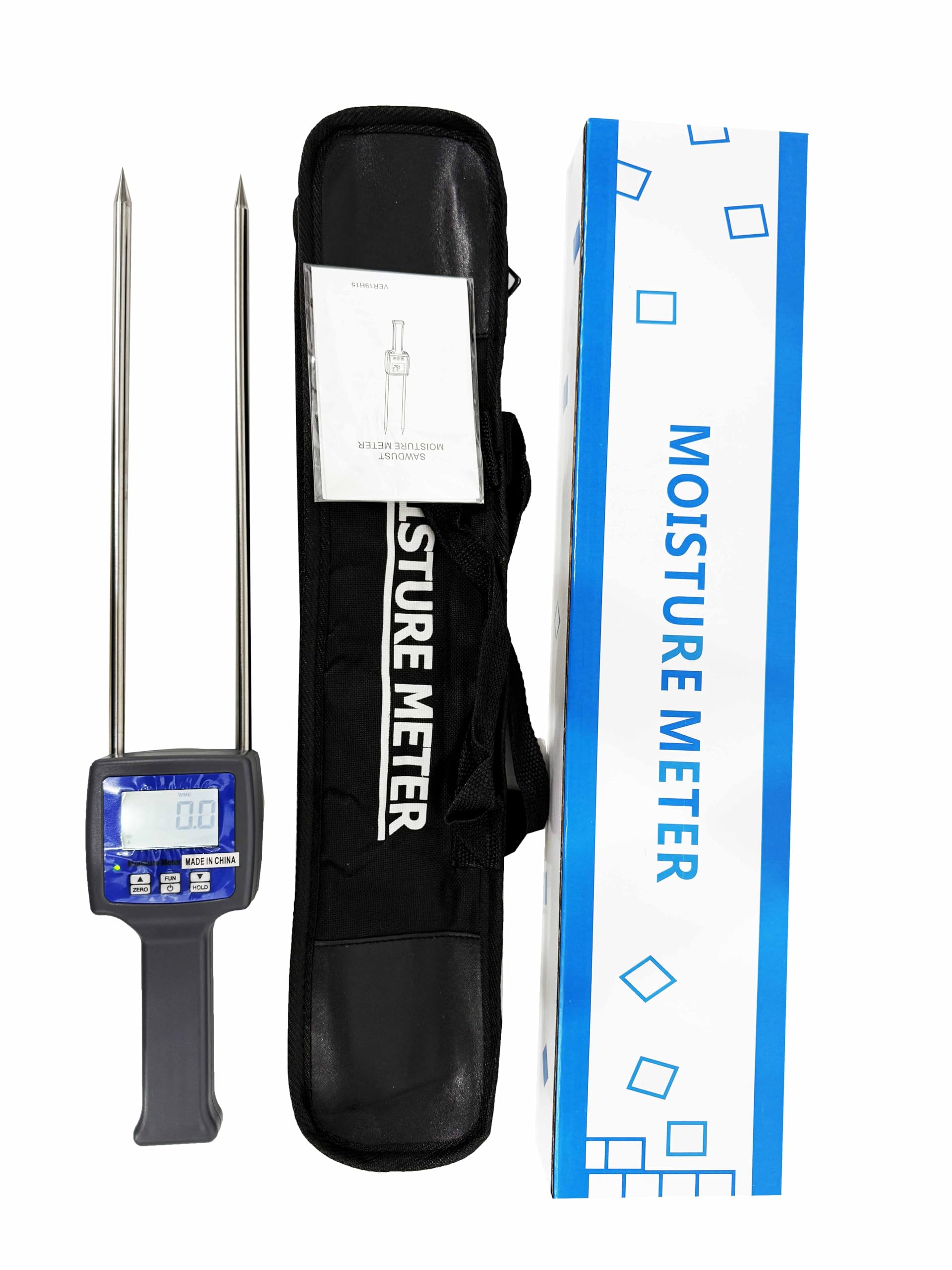 HFBTE Wood Powder Moisture Meter Tester Analyzer for Moisture Measurement in Wood Products,Such As Sawdust,Paillasse,Bamboo Powder And Wood Chips with Big Screen Instant Reading Testing Range 0~84%