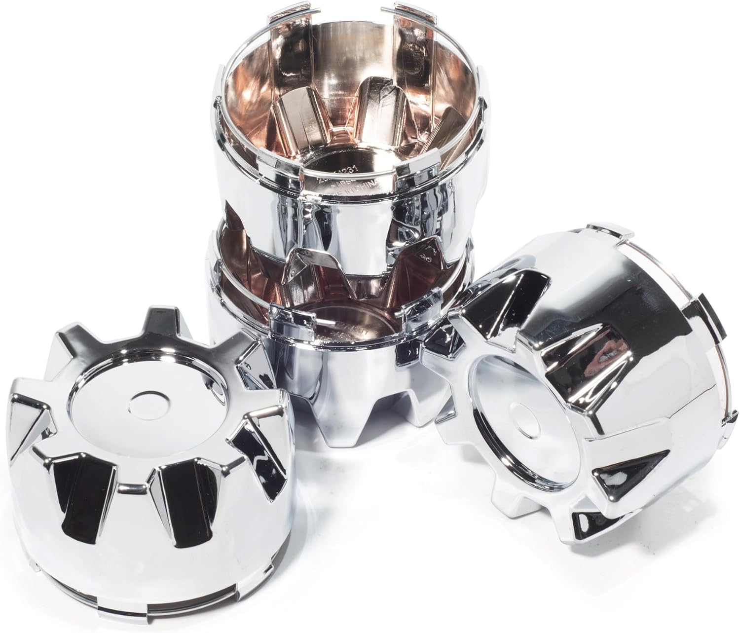 4Pcs Wheel Center Caps for ITP Wheel Rim Outer 84mm(3.31in) Inner 80.3mm(3.16in) Chrome Hub Caps (4/110, 4/115, 4/137, 4/156), Replacement C110ITP