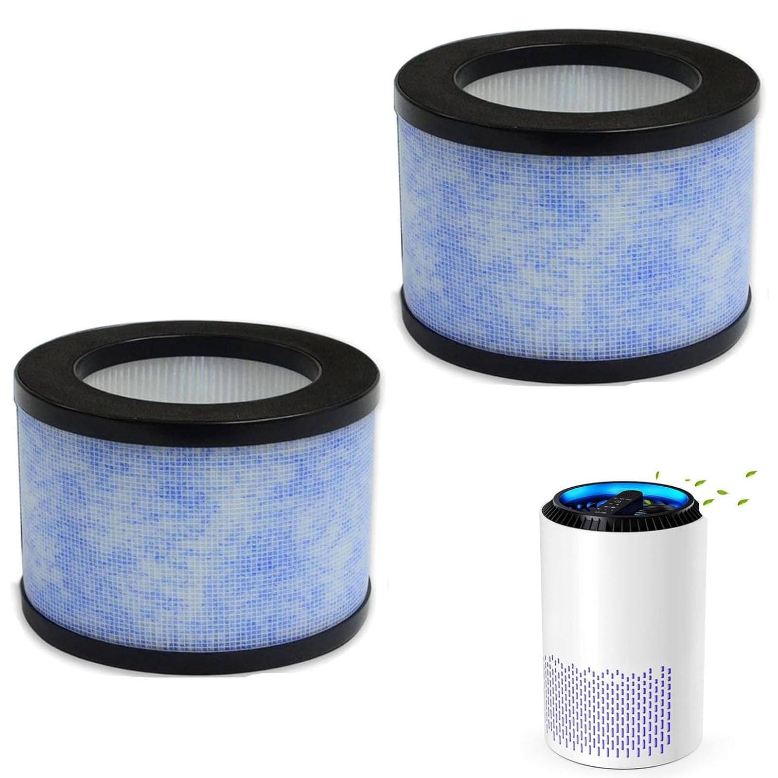 2 filtri di ricambio True HEPA DH-JH01/JH06, filtro per purificatore d'aria Conopu DH-JH01/DH-JH06, filtro purificatore d'aria Conopu, filtraggio a 4 stadi al carbone attivo