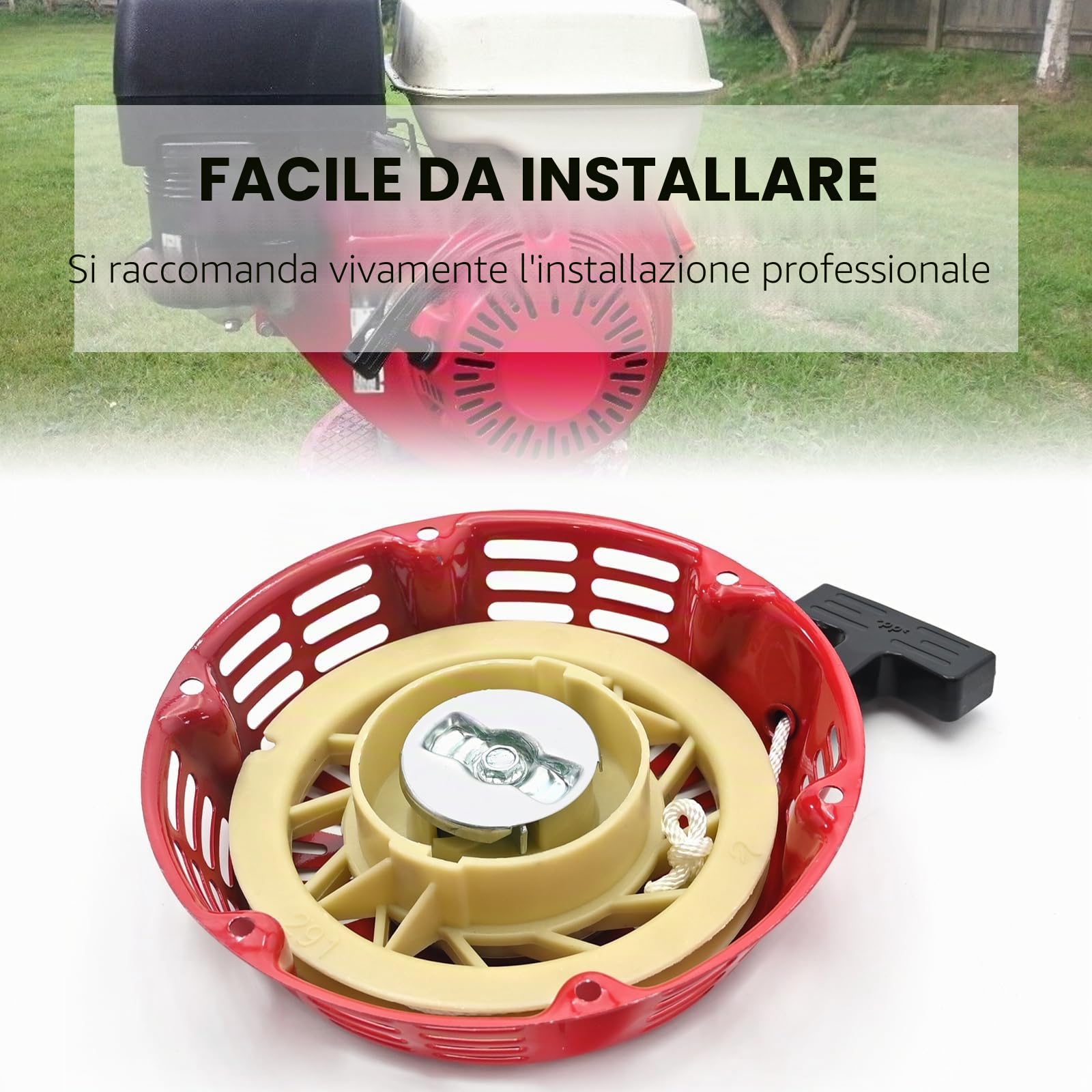 28400-ZE2-W01ZA Avviamento a strappo con cordino, ricambio per motore Honda GX240 GX270 8HP 9HP, sostituisce 28400-ZE2-W01ZN