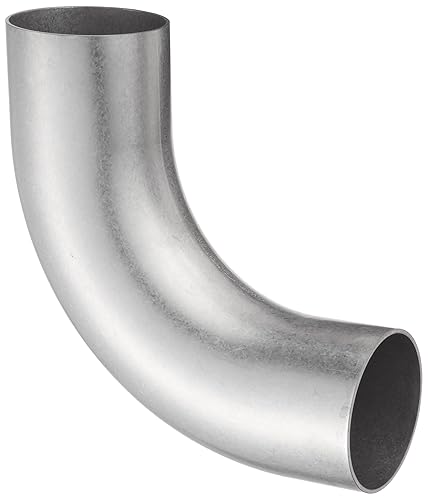 Miniatura 5 de Dixon Colocación sanitaria del acero inoxidable 304 de B2S-G400U, codo de soldadura sin pulir de 90 grados con tangente, tubo de 4" OD
