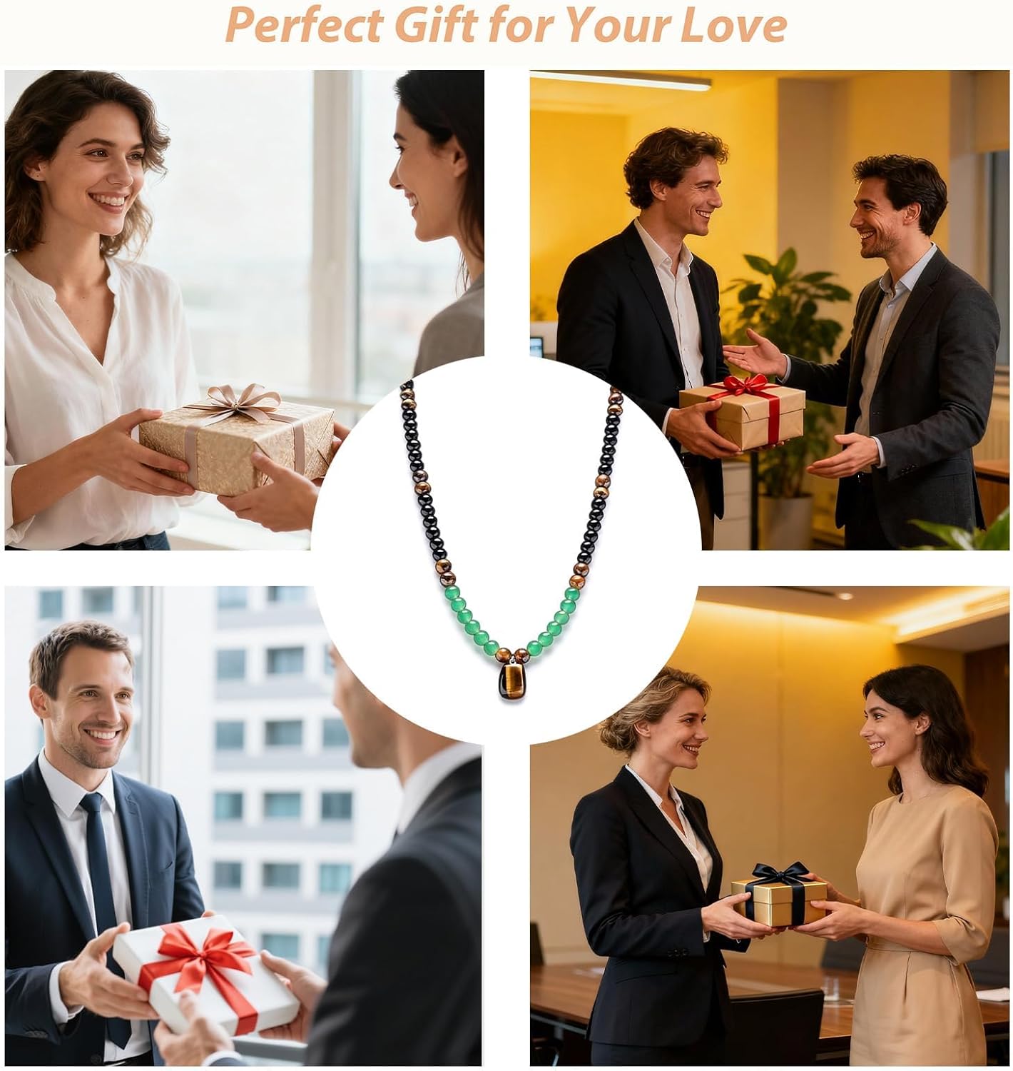 Money Necklace for Men Natural Crystal Black Obsidian Beaded Necklaces Money Necklace Wealth for Women Lucky Jewelry for Men Women - Image 4