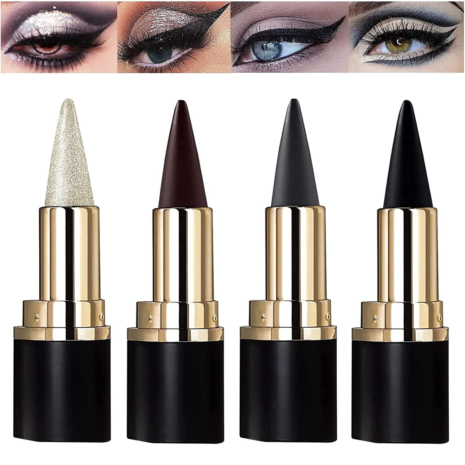 UNIFULL 4 color Gel Eyeliner, Cream Eyeliner Tool Smudge