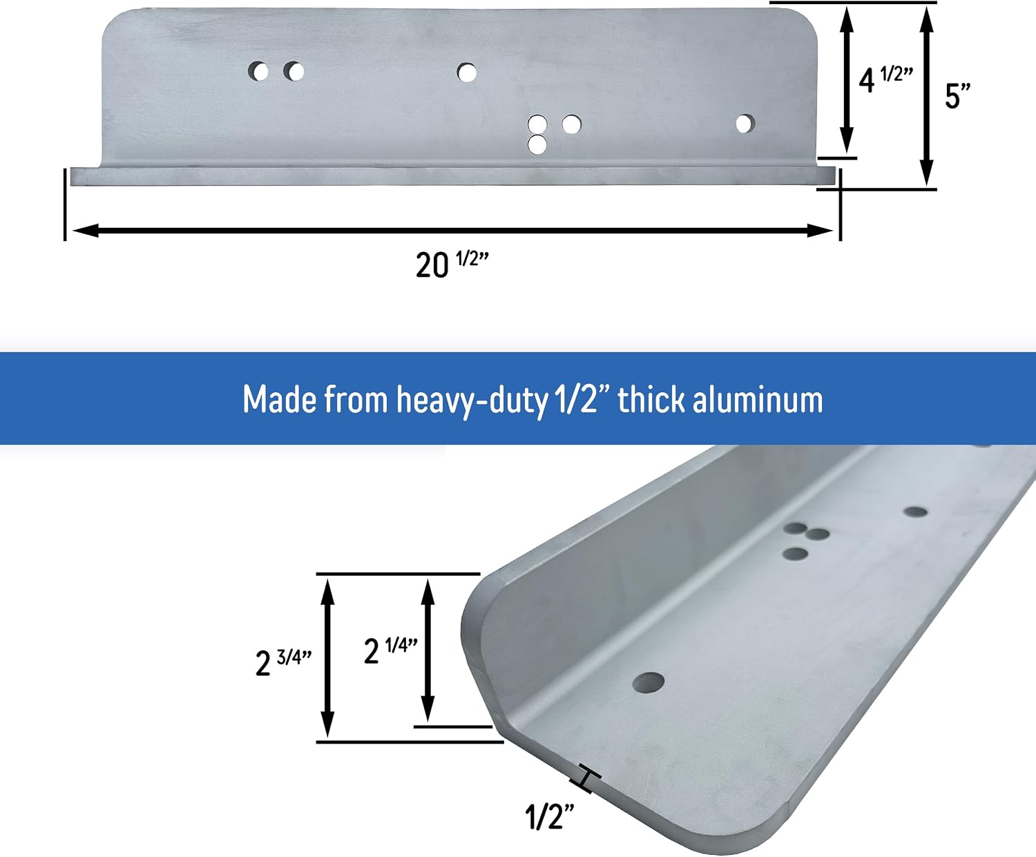 5" Jack Plate Extension Set for Outboard Motor - Port + Starboard