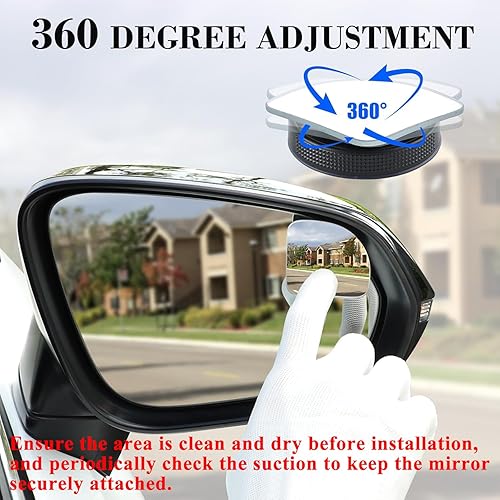 Miniatura 5 de LivTee Espejo de Punto Ciego para Coche, Cristal HD Sin Marco Espejo Lateral Convexo para Punto Ciego, Espejos Retrovisores de Coche Reutilizables