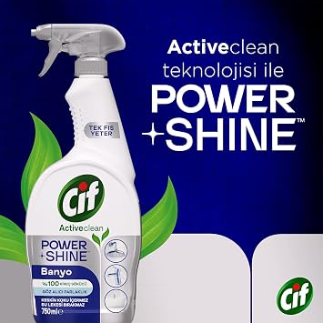 Cif Power & Shine Sprey Banyo İçin Temizleyici ve Kireç Çözücü 750 ml