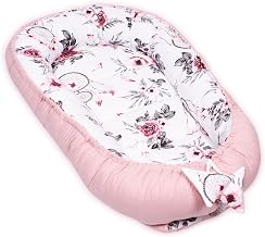 PaLulli 2 Sided Baby Nest - Travel Cot - Sleeping Bag - Sleeping Bag for Babies and Infants - 100% Cotton Oeko TEX (Dreamer Pink)
