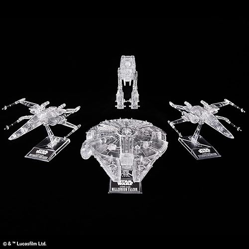 Miniatura 27 de Bandai Hobby - Star Wars - Juego de vehículos transparentes The Last Jedi, kit de modelo Bandai Spirits VM