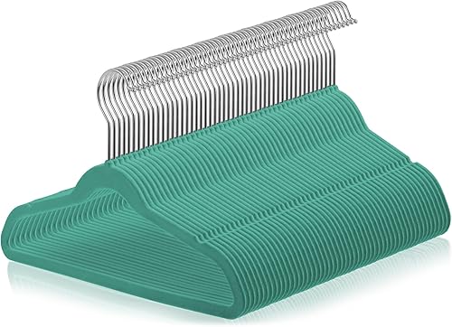 Casafield 50 ganchos de terciopelo para ropa de niños (14 pulgadas).