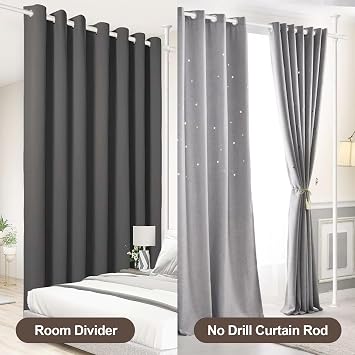 Room Divider Curtain Rod, Divider for Room Separation, 60-120inch(H) 48-120inch(W) Adjustable Room Separator, Heavy Duty Curtain Divider for Room Separation, Room Separators Divider Wall, Matt White