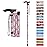 supregear Folding Cane, 5-Level Adjustable Height Walking Stick Lightweight Collapsible Portable Travel Cane with Wrist Strap and T Handle for Elderly Disabled Men Women, Pink Floral