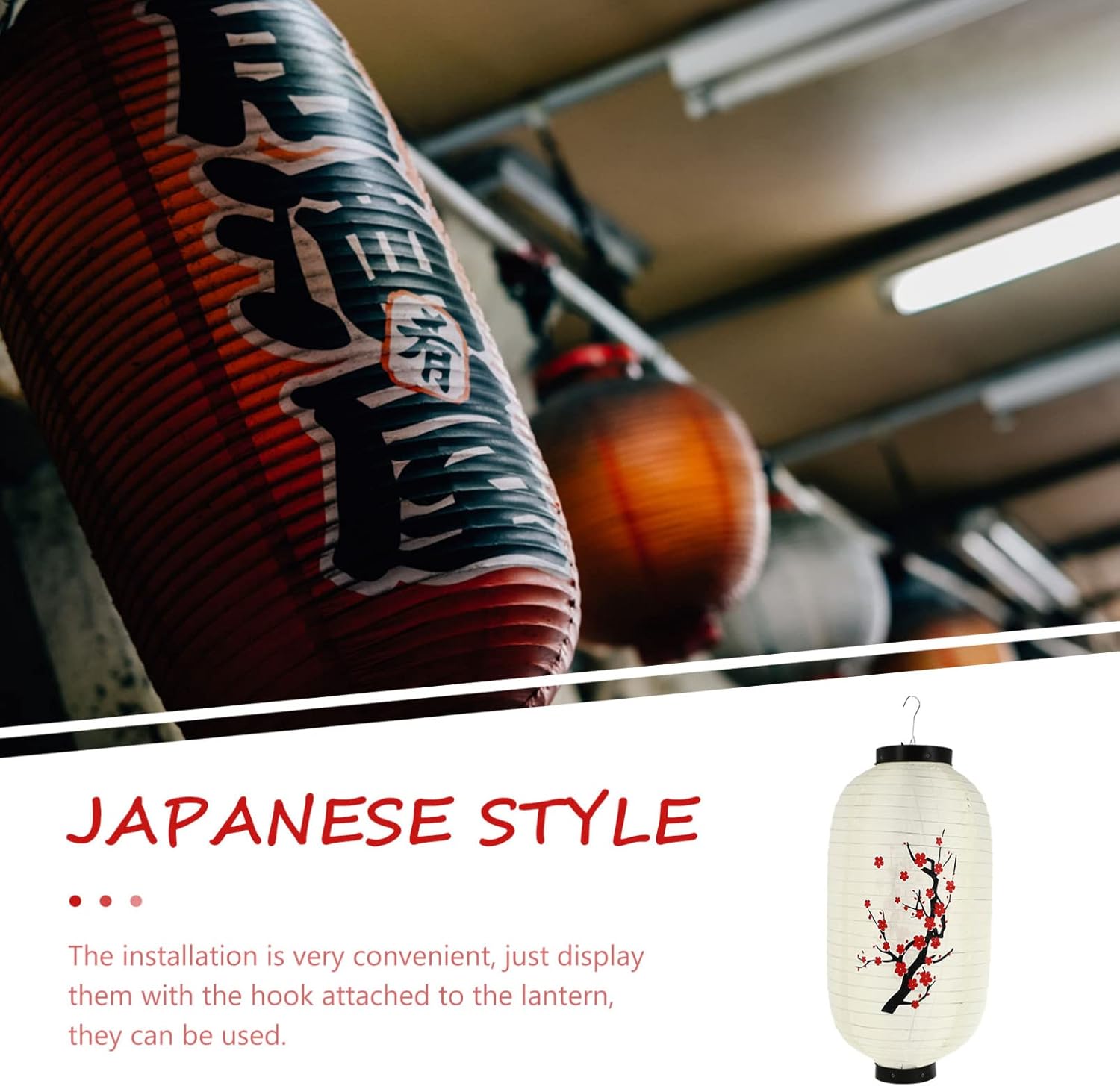 Didiseaon Plum Lantern Sushi Restaurant Lanterns Izakaya Lantern Japanese Silk Lantern Japanese Lantern Lights Japanese Sushi Lantern White Silk Lantern Hanging Wrought Iron