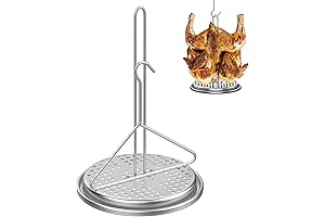 LS'BABQ Turkey Fryer Rack, Ultimate Poultry Deep Frying Rack with Lifting Hook