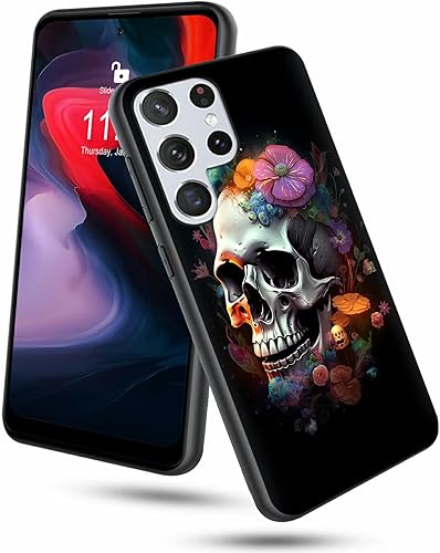 Miniatura 96 de Funda protectora para Samsung Galaxy A13 5G/A04S para Samsung Galaxy A13 5G/A04S, funda de silicona TPU suave con calavera de rosa, diseño elegante