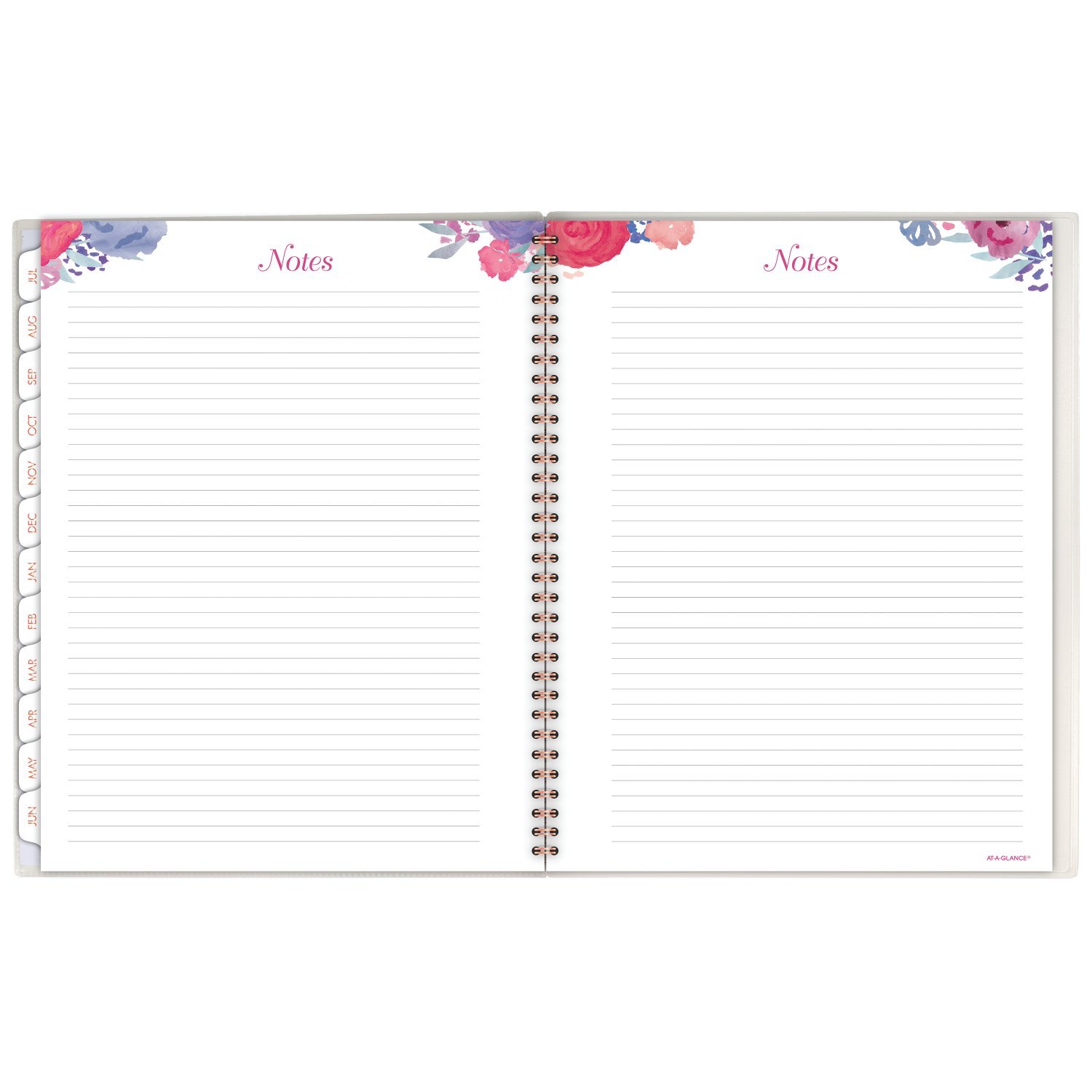 AT-A-GLANCE - Agenda escolar semanal, mensual, para citas, julio de 2018, junio de 2019, 8,1/2" x 11", Madrid, negro (793-905A-A8)
