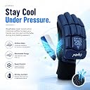 Whitedot Capital PU Cricket Batting Gloves (Navy Blue Boys/Small Right Hand) | Ideal for Training and Matches, Stylish Cricket Equipment for Aspiring Players | gallery image