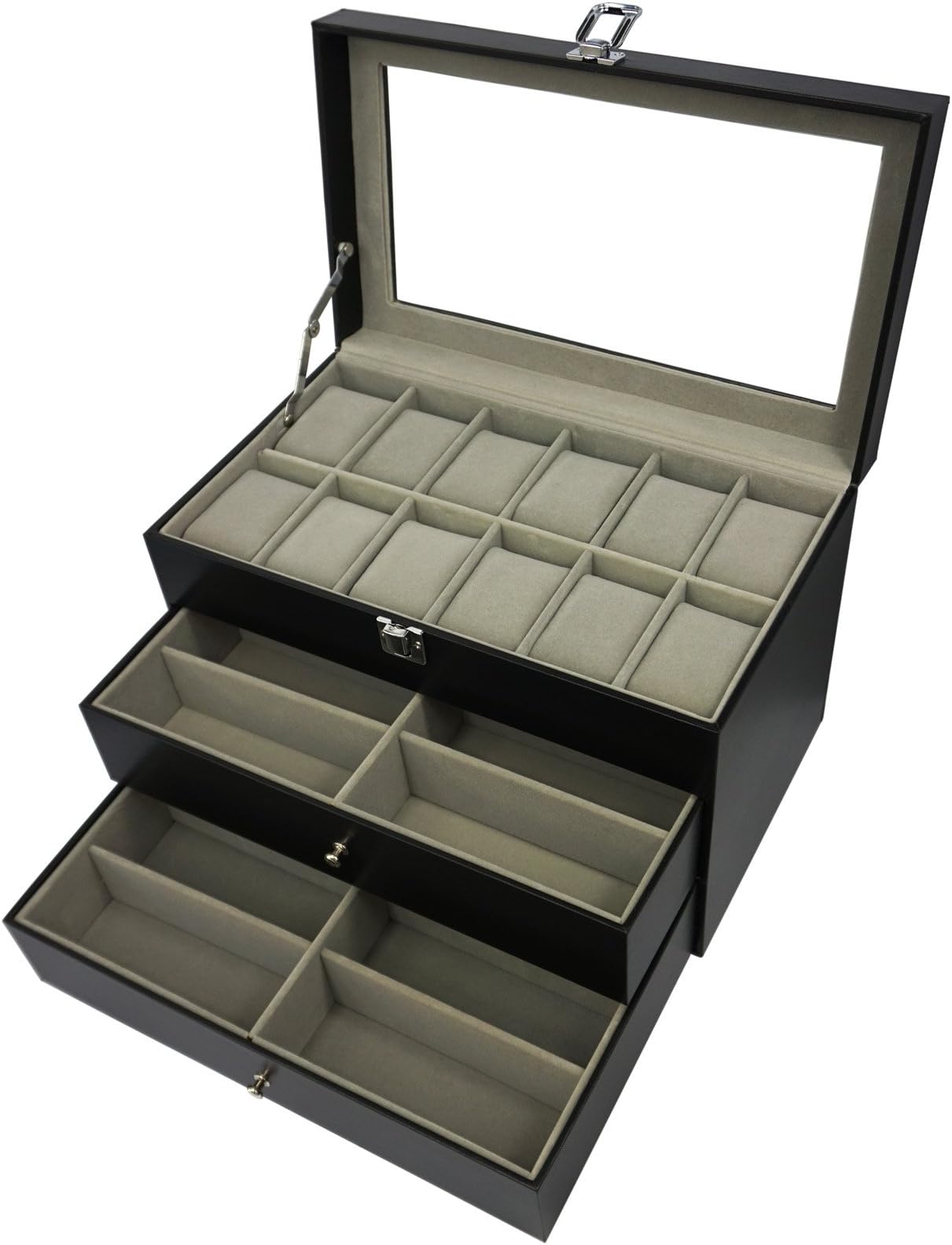 Sunglasses Watch Box Eyewear Accessories Display Storage Case Organizer