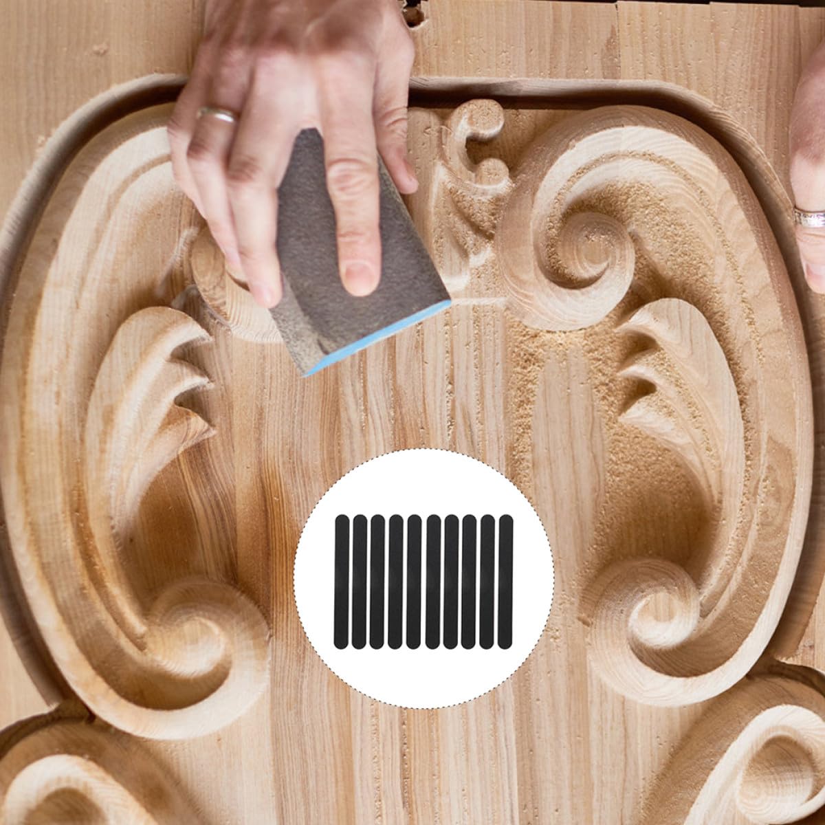 12 Pezzi Bastoncini Abrasivi per Modellismo Doppia Grana, Bastoncini Lucidanti Multiuso per Levigatura di Argilla, Legno e Metallo, Strumenti Manuali per Lavori Creativi