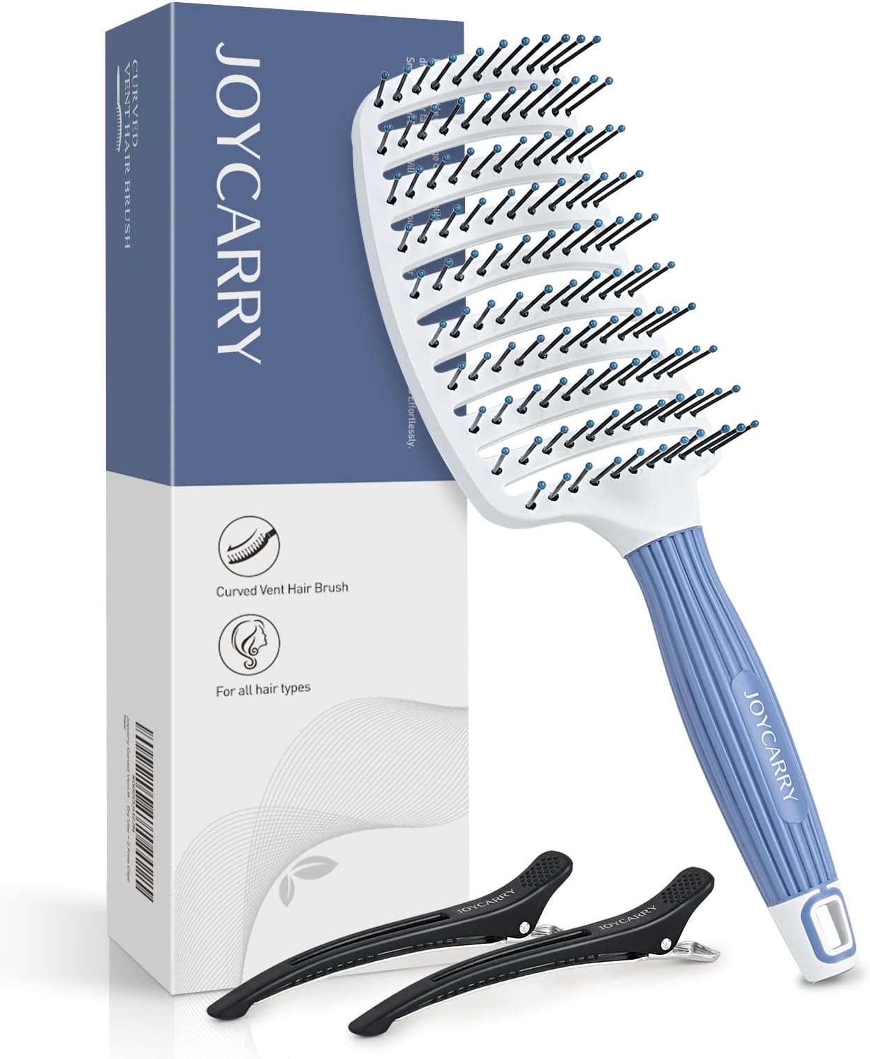 Curved vent hair brush