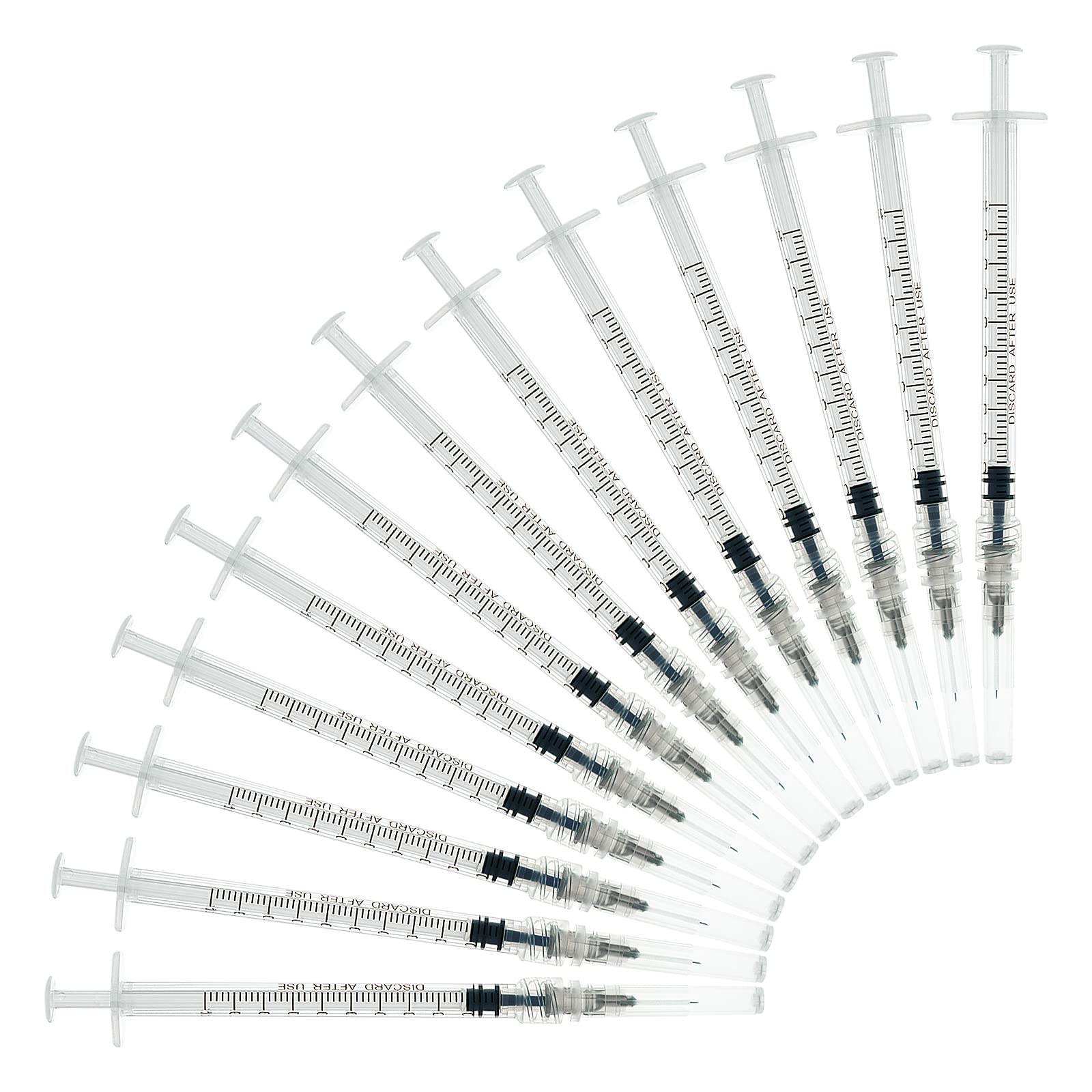 Buy 20Pack 1ml Luer Lock Syringe with 27 Gauge 1/2 Inch Needle