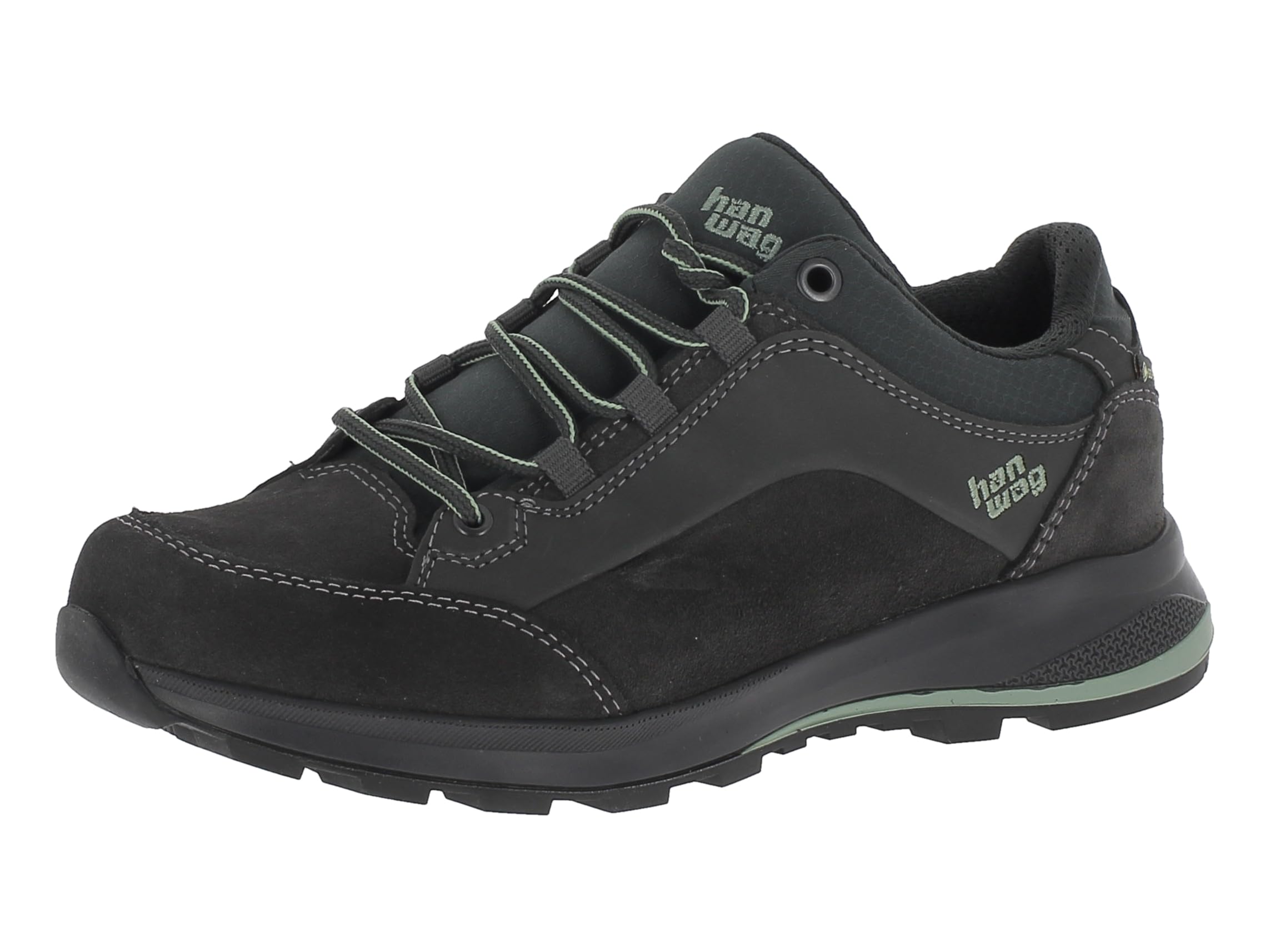 Hanwag W Banks Low Bunion Lady GTX szare - Gore-Tex wygodne, eleganckie damskie skórzane półbuty do wędrówek, rozmiar EU