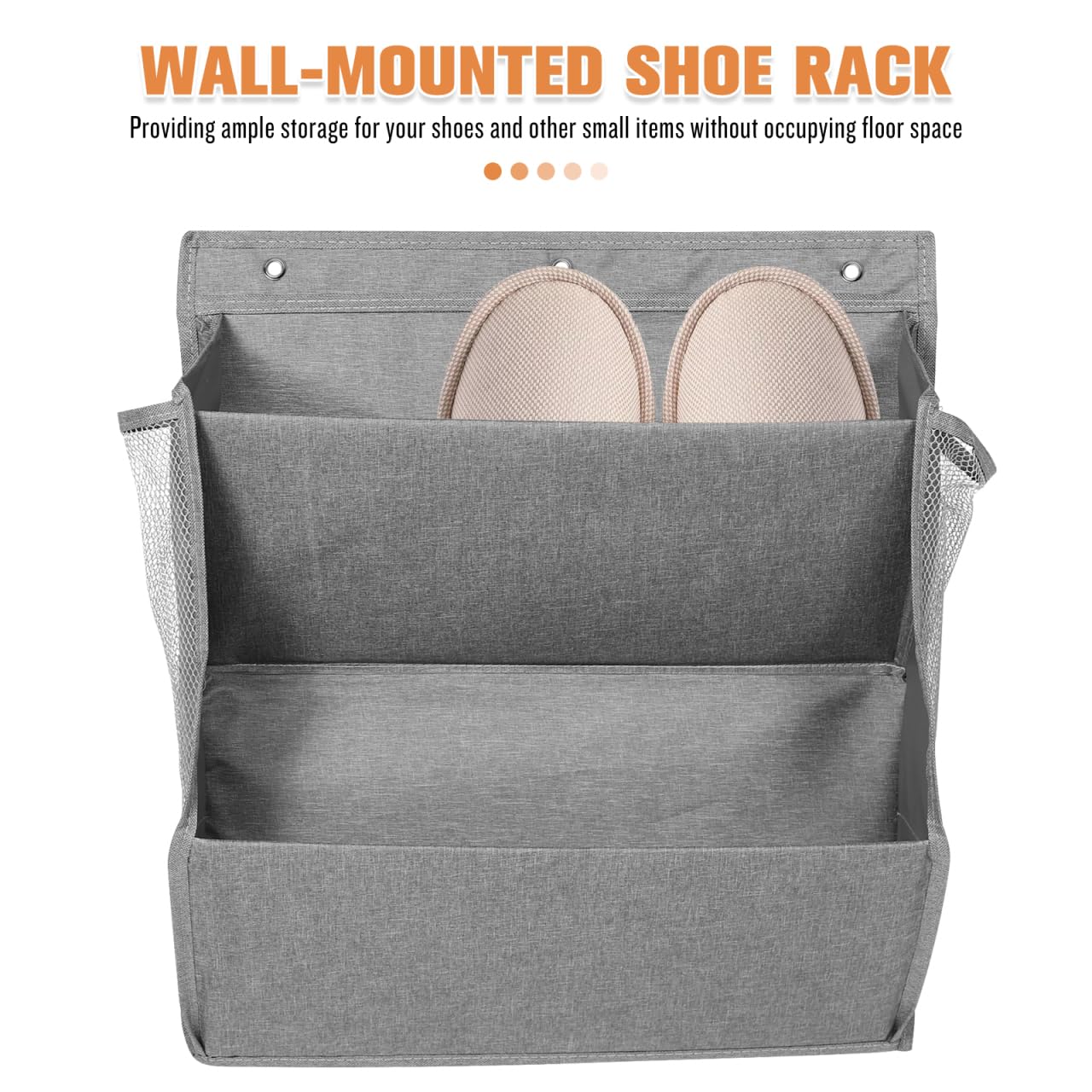 IMIKEYA Wohnmobil Schuhregal mit Klebeband Doppeltes Hängend Schuhaufbewahrung Oxford Stoff Schuh Organizer für Outdoor Indoor Garage