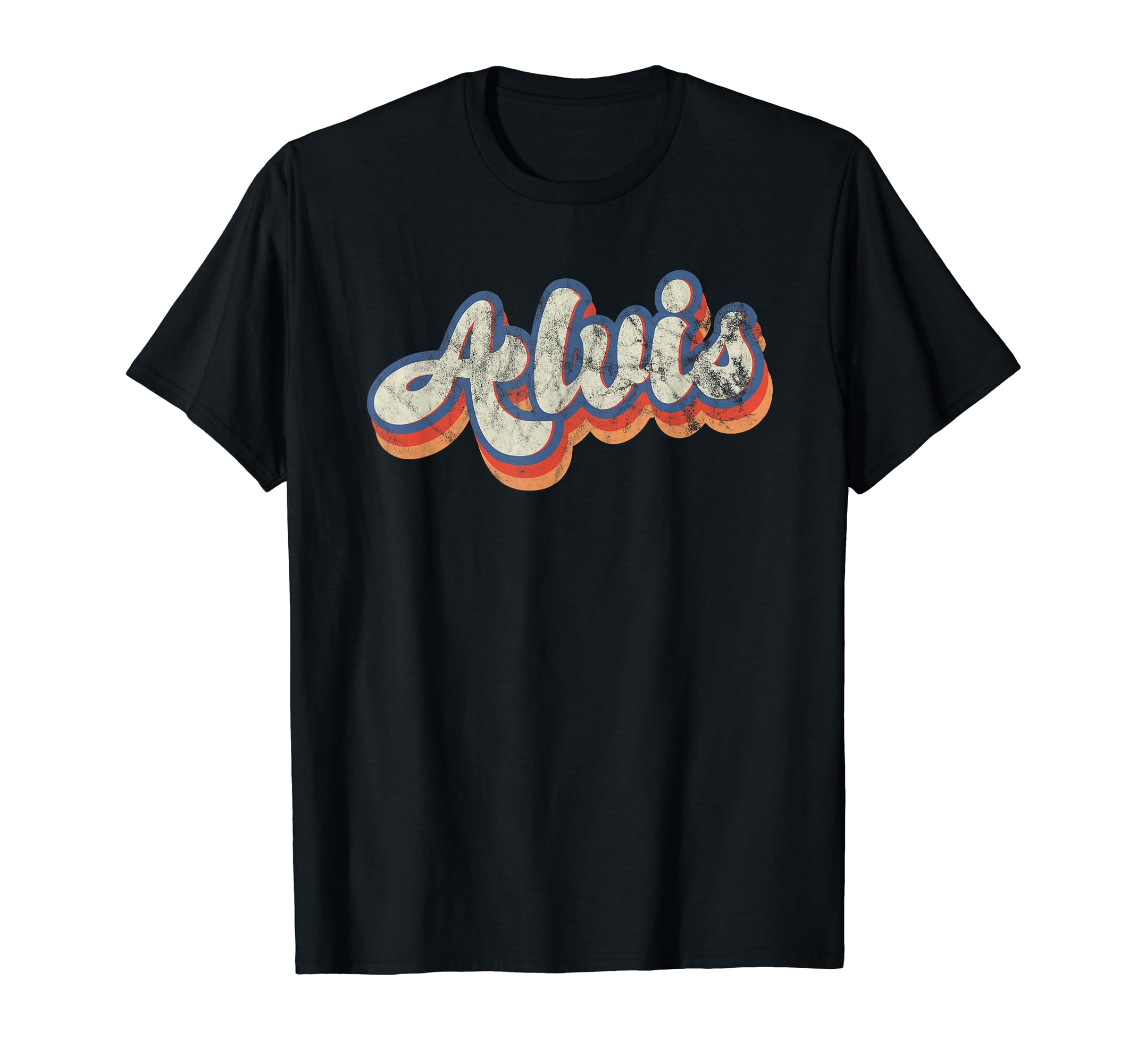 Personalized & Custom Apparel for AlvisAlvis Personalized Name Shirt Custom Lettering 70's T-Shirt