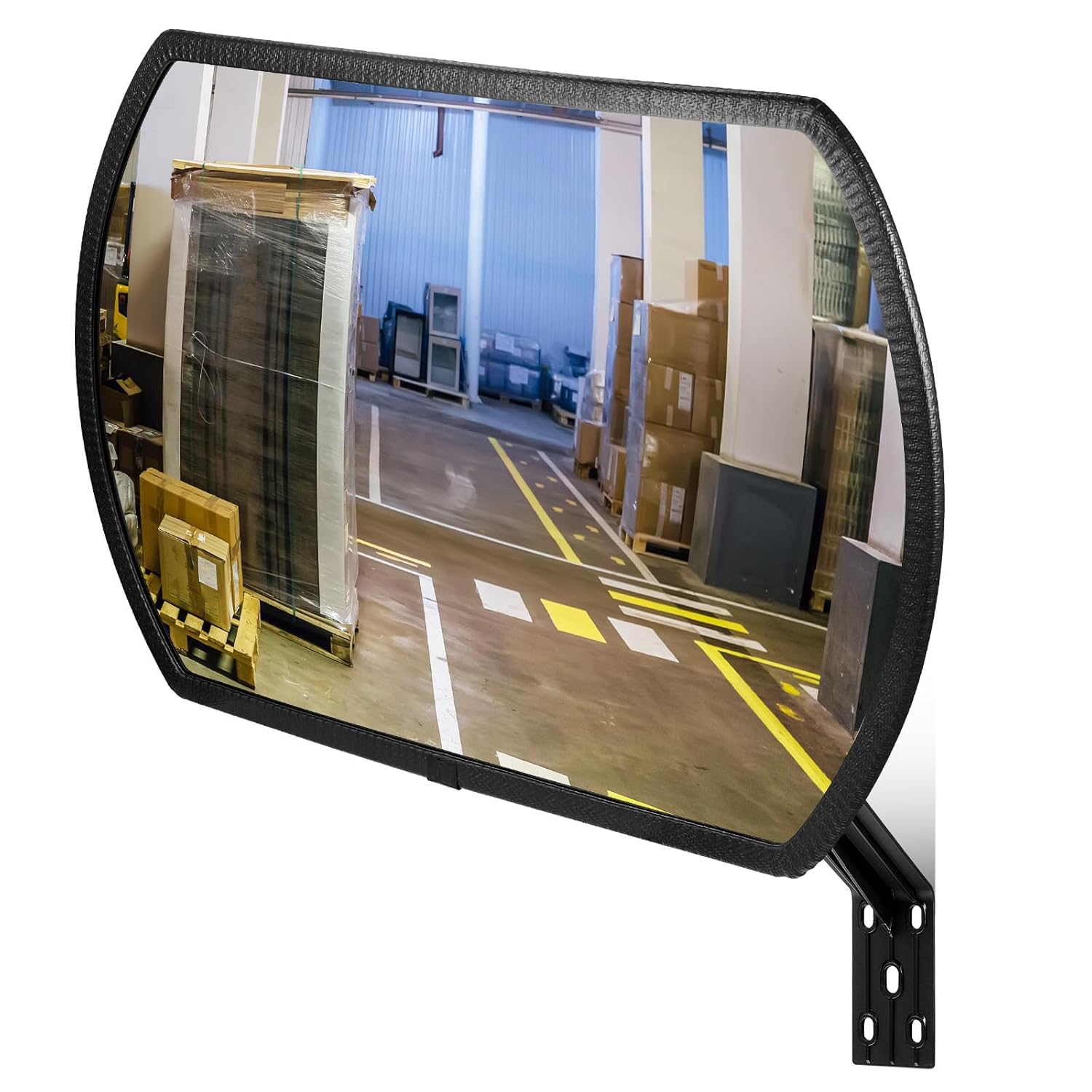 Geetery 1 Piece 36" x 24" Garage Convex Security Mirror Outdoor Indoor Round Rectangular Acrylic Traffic Corner Mirror Blindspot for Wall Parking with Protective Film for Driveway 36" x 24" 1