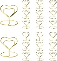 Vista 1 de ELANE 20 soportes para tarjetas de lugar para bodas, soportes para números de mesa de boda, tarjeteros para mesa, tarjetero de mesa (corazón)