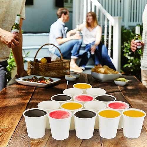 Miniatura 5 de Yes!Fresh 500 unidades Vasos de papel desechables de 3 onzas, vasos para bebidas calientes y frías, vasos de papel pequeños para baño y enjuague