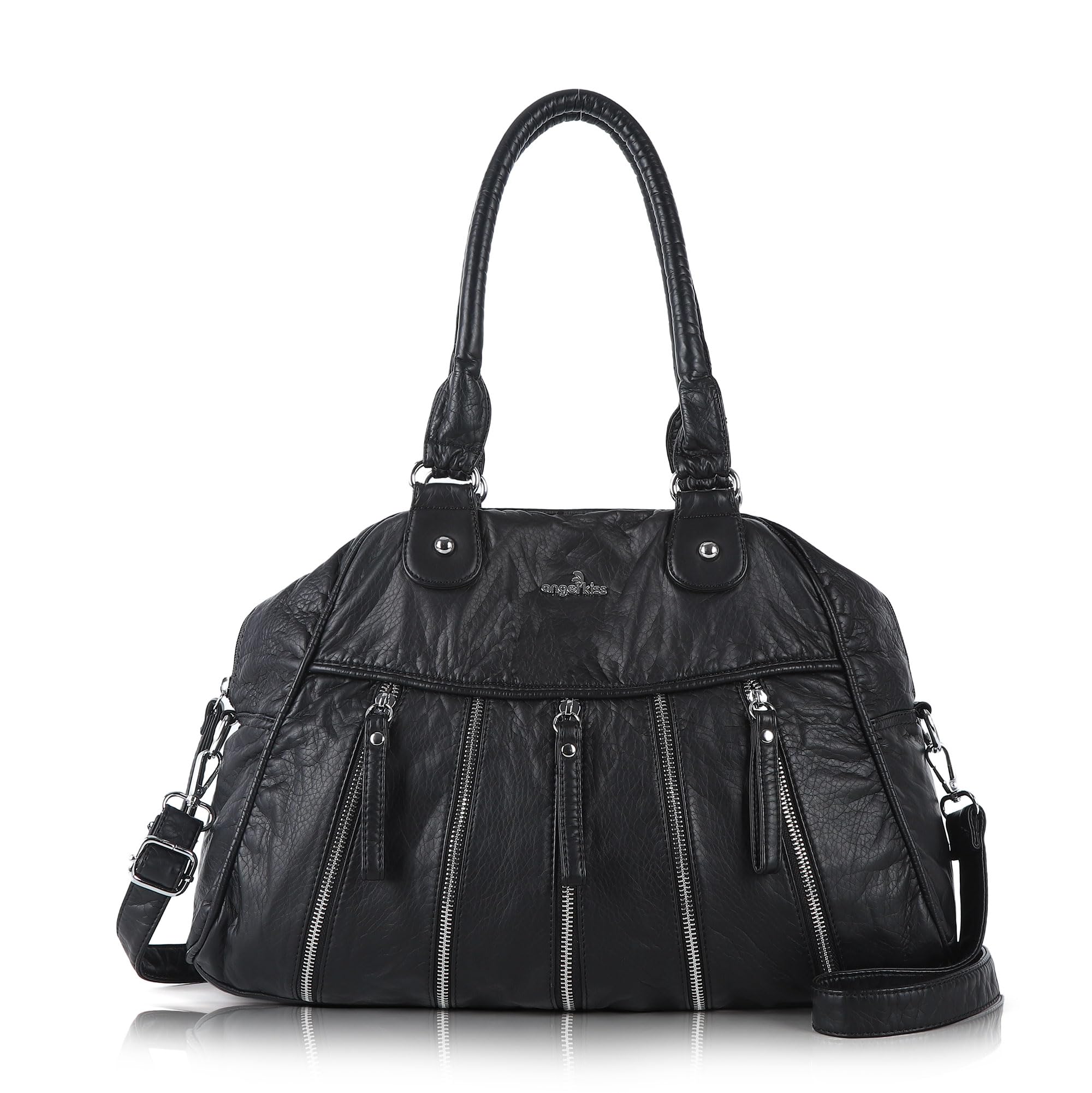 Angel Kiss Handtasche Damen Weiche PU Leder Umhängetasche Vi