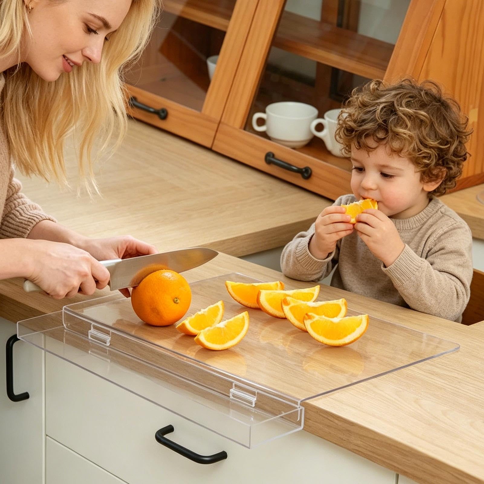 Tagliere Trasparente Tappetino Alimentare Antiscivolo con Bordo Antigoccia