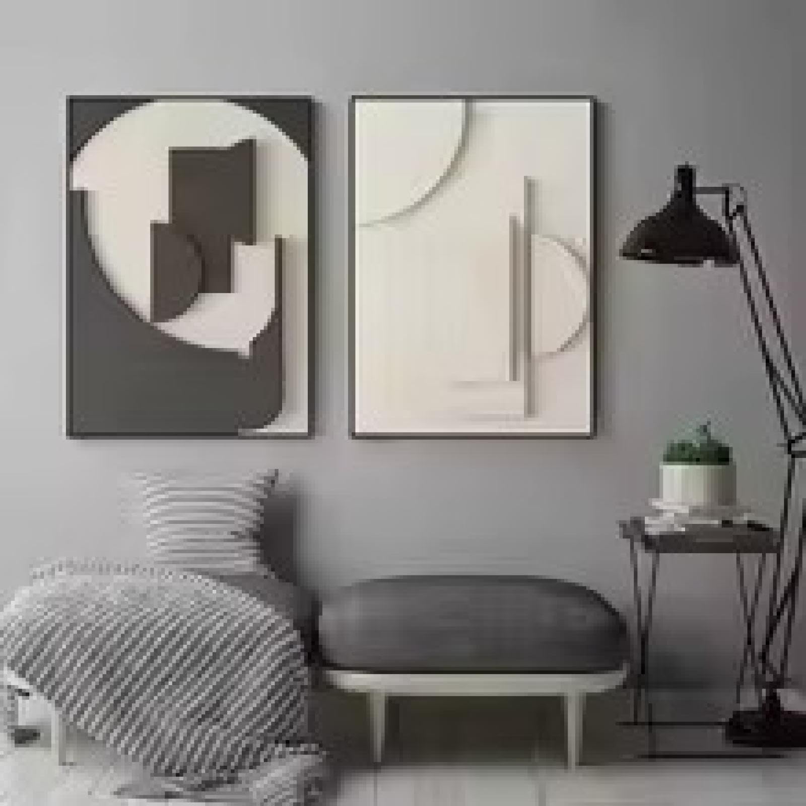 Affiche murale de luxe simple géométrique wabi-sabi sans cadre - 8