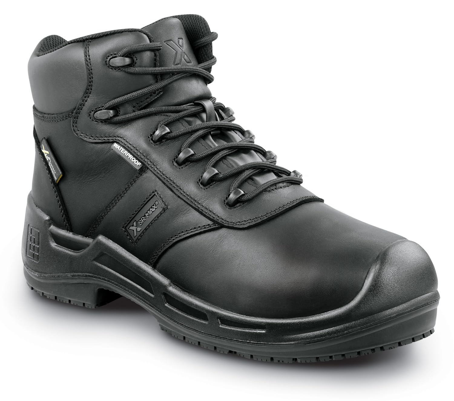 SR Max Danbury, Men's, Black, Steel Toe, EH, WP,Mt, Max TRAX, Slip Resistant, 6 Inch, Work Boot (11.0 M)