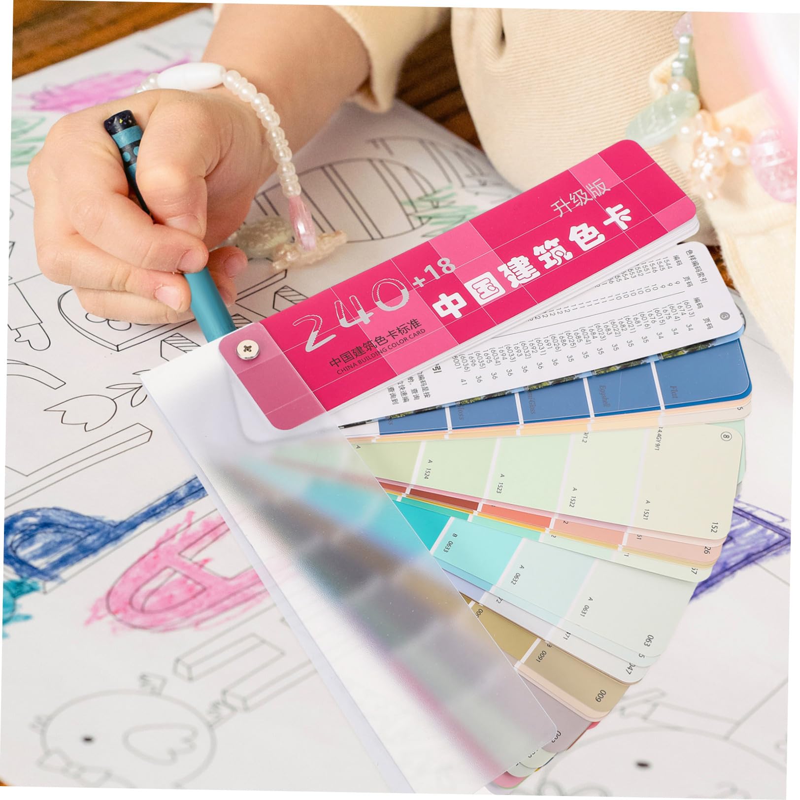 Palette Portable Cartes de Couleur de Peinture Architecture 258 Nuances Outil de Correspondance des Couleurs pour Artistes