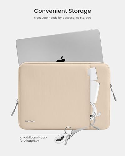 Vista 43 de tomtoc Funda protectora de 360° para portátil Surface de 13.5-14.4 pulgadas Studio/6/5/4/3, Surface Book, funda resistente al agua para Acer Negro