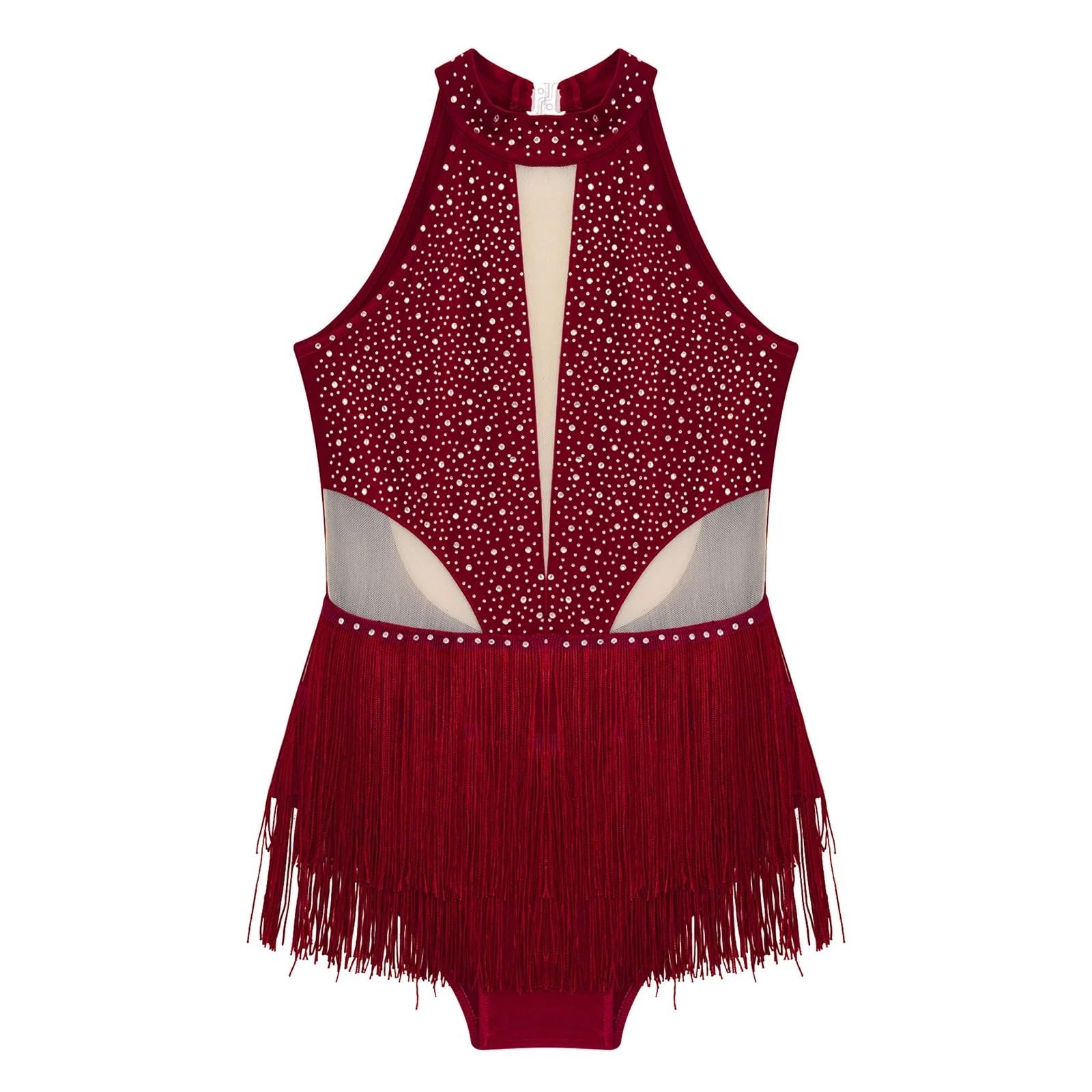 Gymnastikanzug Mädchen Mädchen Ballettanzug ...(Dusty Pink,16)