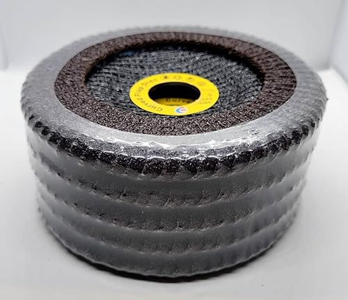 Miniatura 3 de WA 5PCS - Disco de alúmina calcinada 80# de alúmina calcinada de 5 x 78 pulgadas para soldadura de filete, tipo radial curva, disco de lijado de