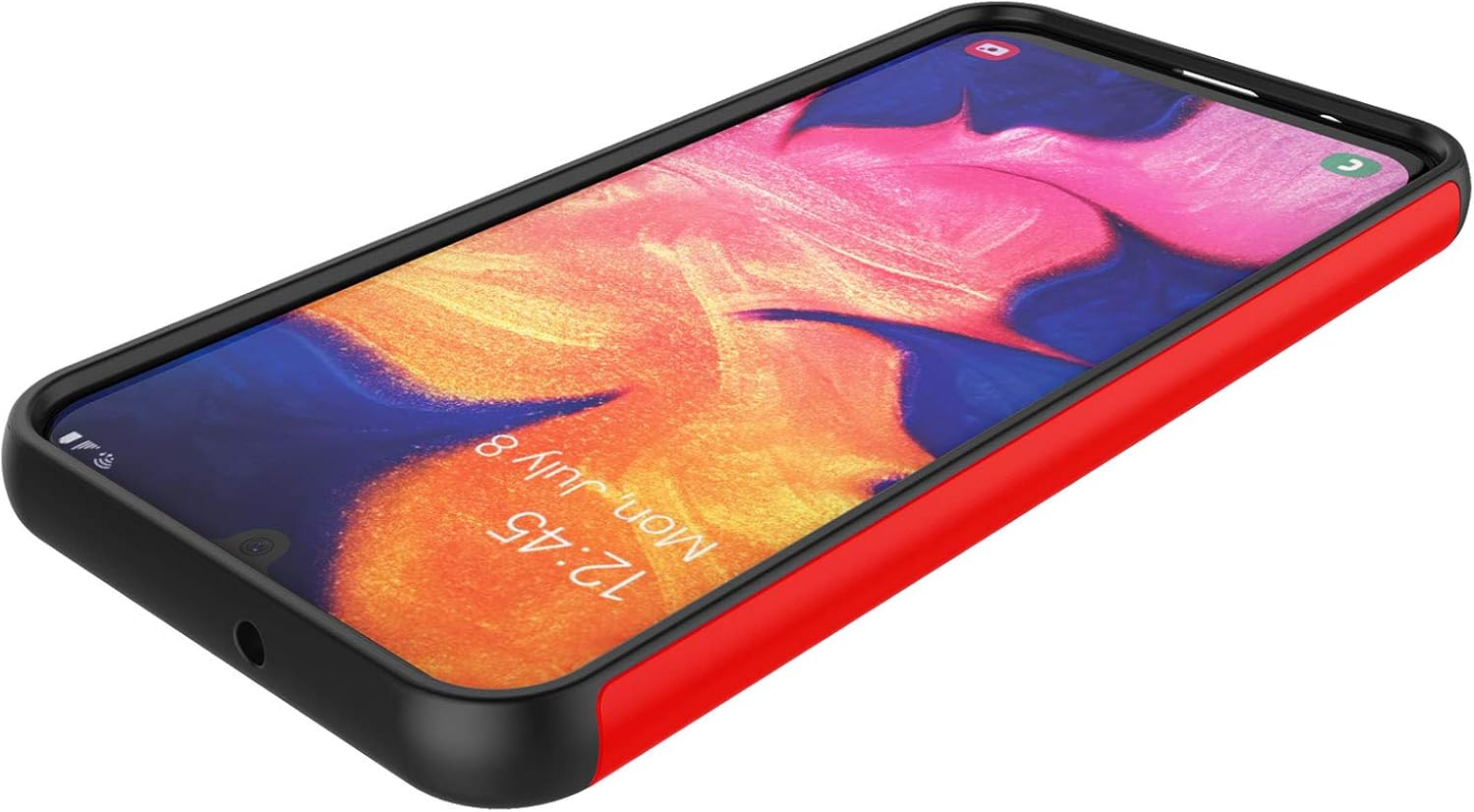 Tekcoo Galaxy A20 Case, Galaxy A30 Cute Case, [Tmajor] Shock Absorbing [Red] Rubber Silicone & Plastic Scratch Resistant Bumper Grip Sturdy Hard Phone Cases Cover for Samsung Galaxy A20/A30