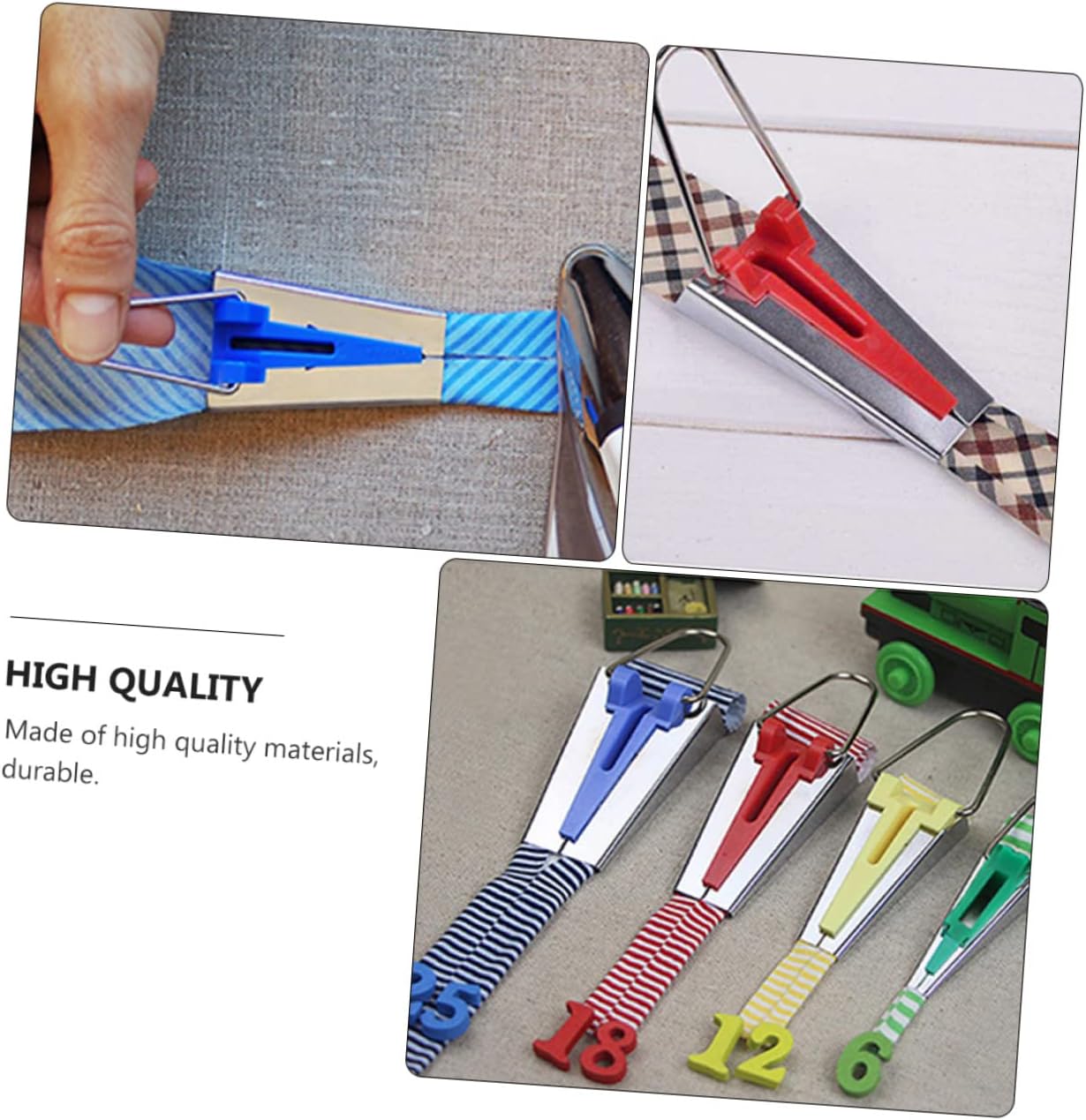 Angoily Fabric Bias Tape Maker Set DIY Quilting Binding Tool for Easy Precise Sewing Includes Durable Sewing Supplies