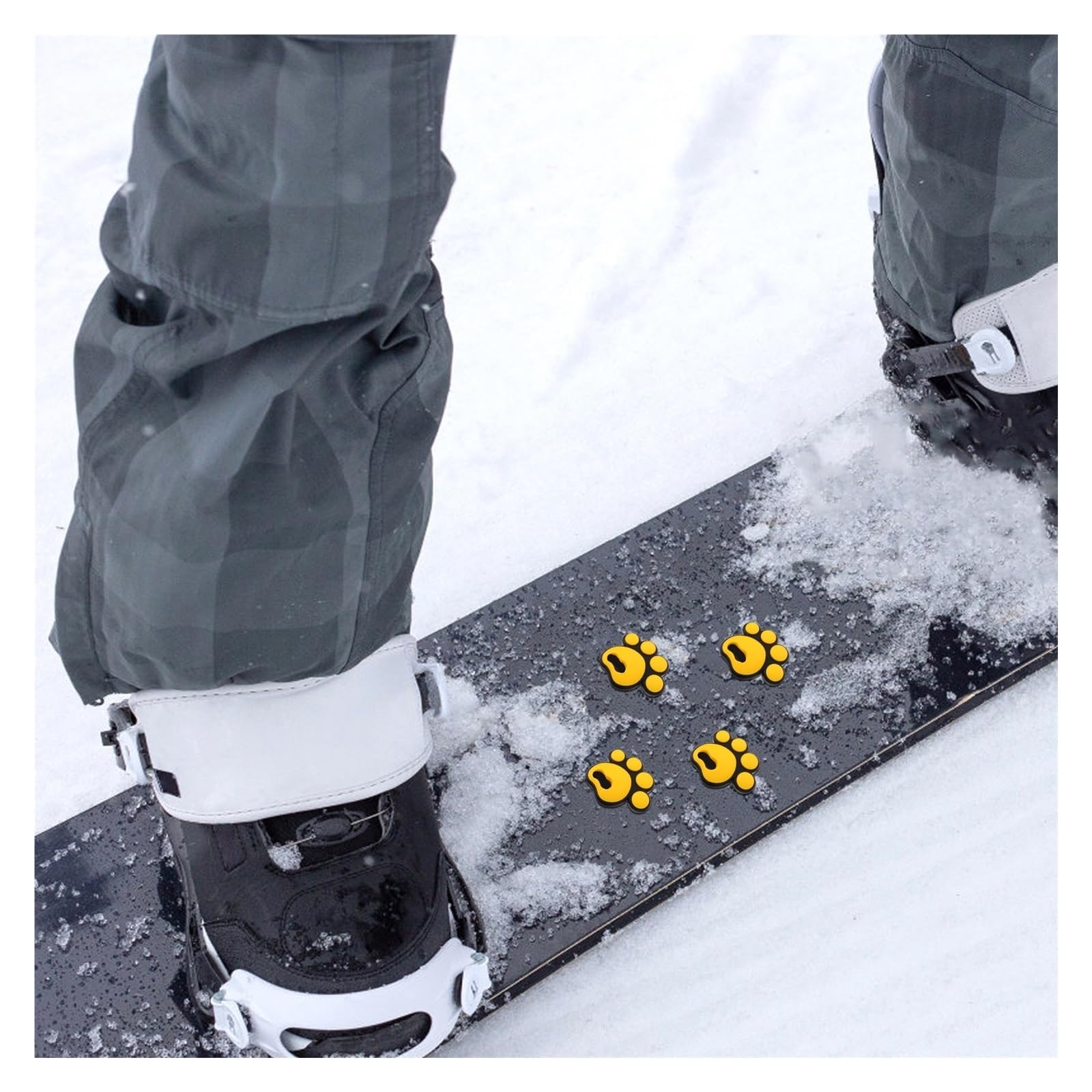 Coussinets pour Planche à Neige Lot de 4 Autocollants antidérapants en Silicone for Snowboard, Coussins adhésifs, pièces Rechange for, Accessoires