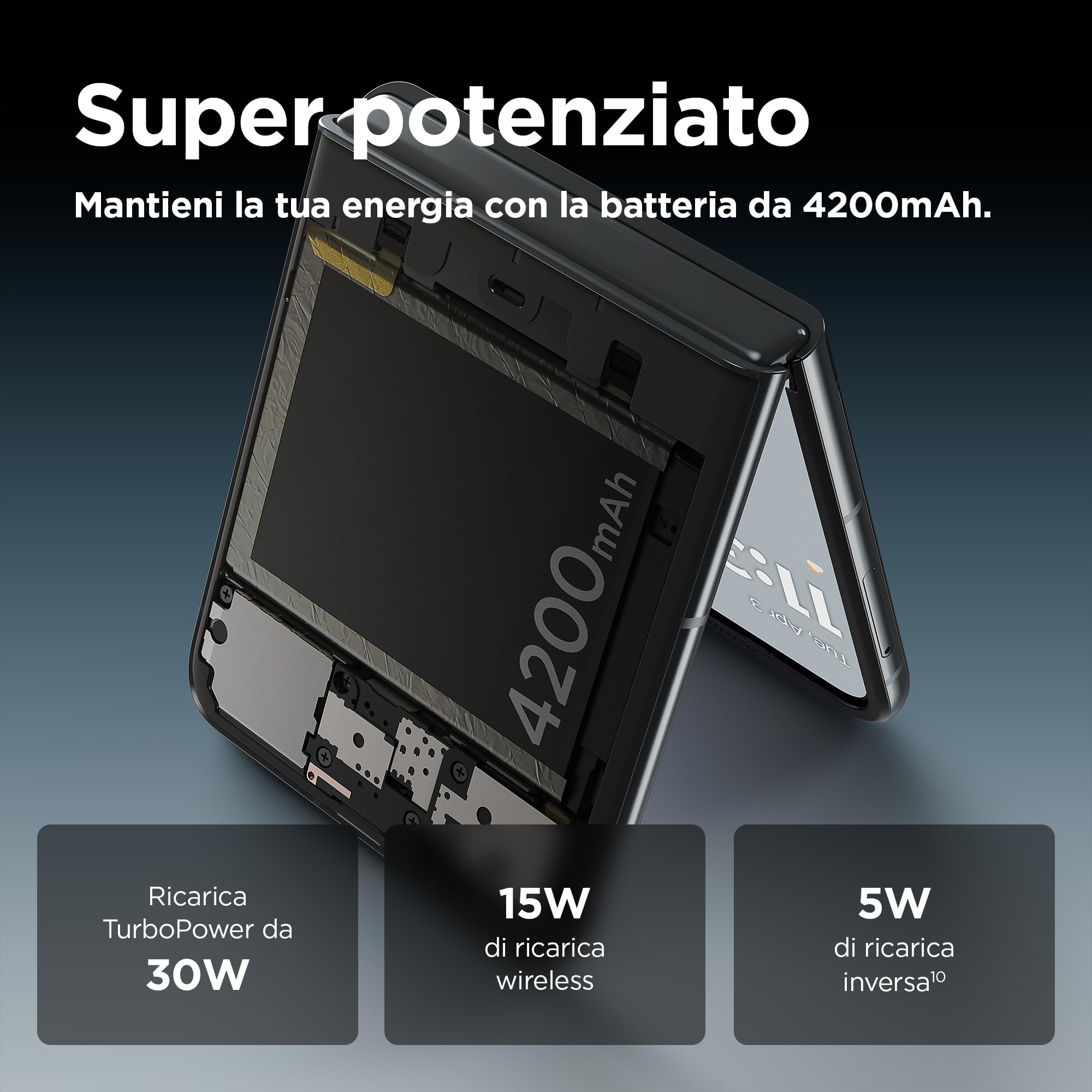Motorola Razr 50 (8/256GB, AI, display esterno 3.63” pOLED, interno 6.9" pOLED, 50+13MP, selfie 32MP, MediaTek Dimensity 7300X, 4200mAh, ricarica 33W, wireless 15W, Dual SIM, Android 14) Koala Grey
