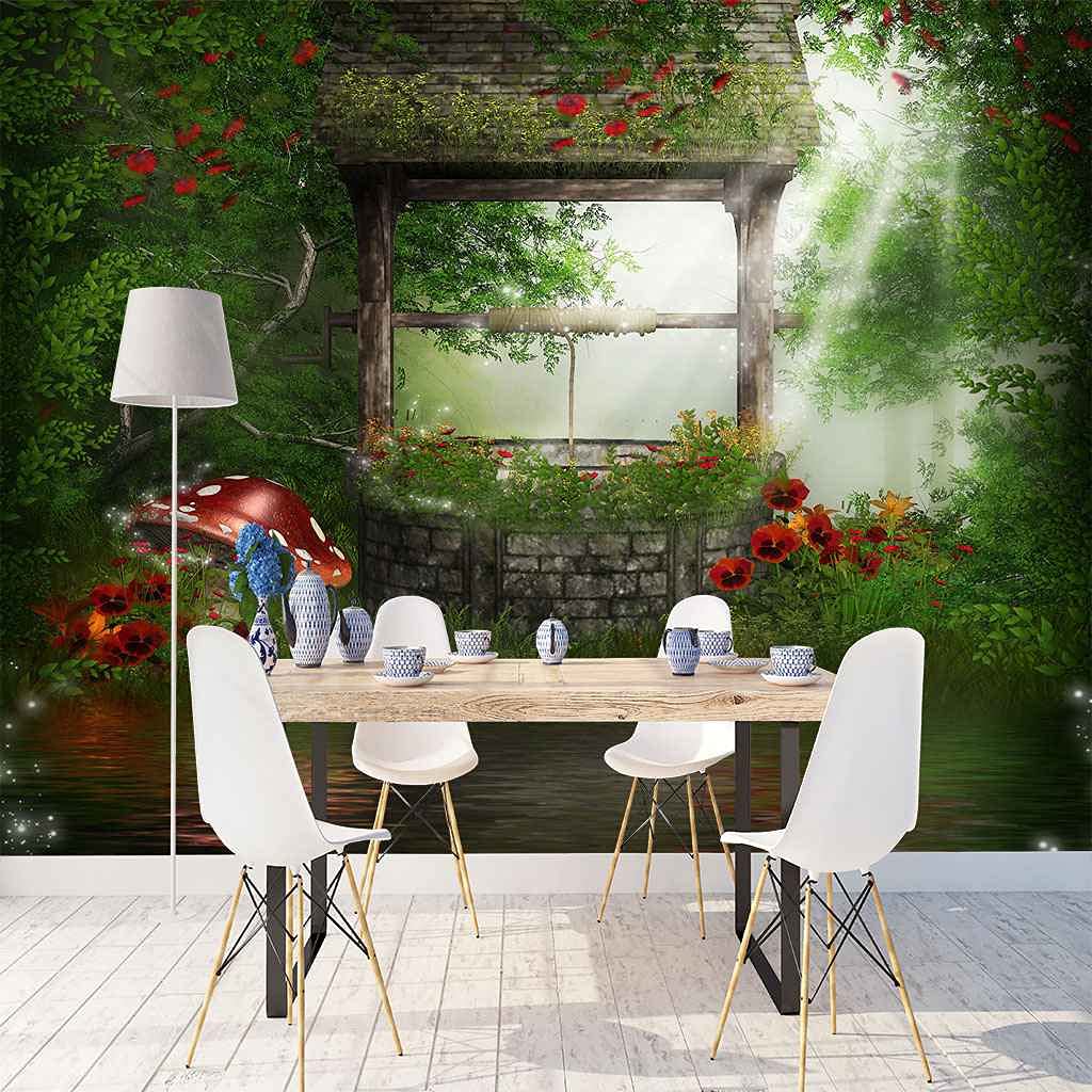 Papier peint panoramique pour agrandir une pièce salon chambre