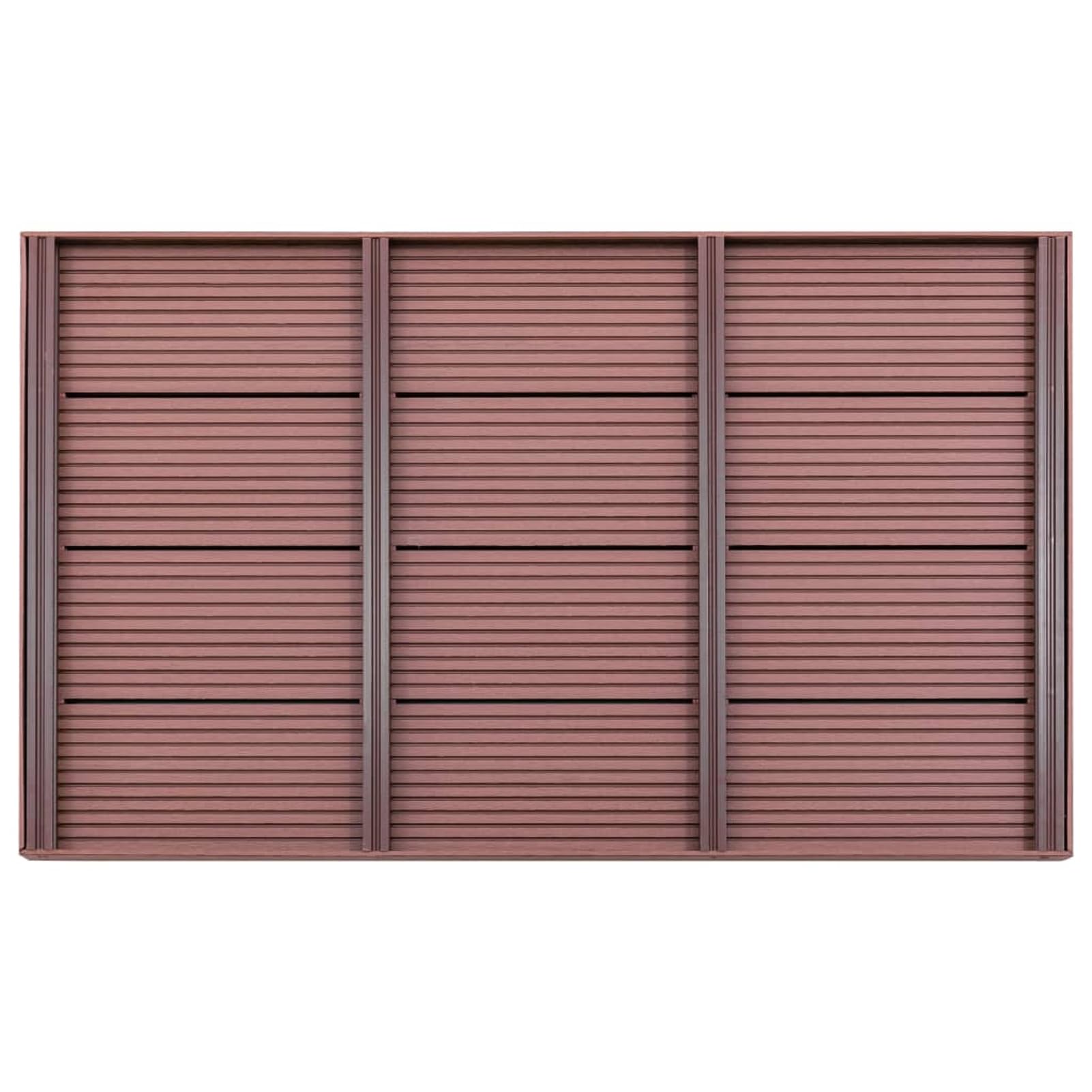 Homgoday Pannello Multifunzione in WPC, Marrone, 101x63x5,5 cm, Antiscivolo, per Doccia Solare, scaletta Piscina o zerbino, Richiede assemblaggio